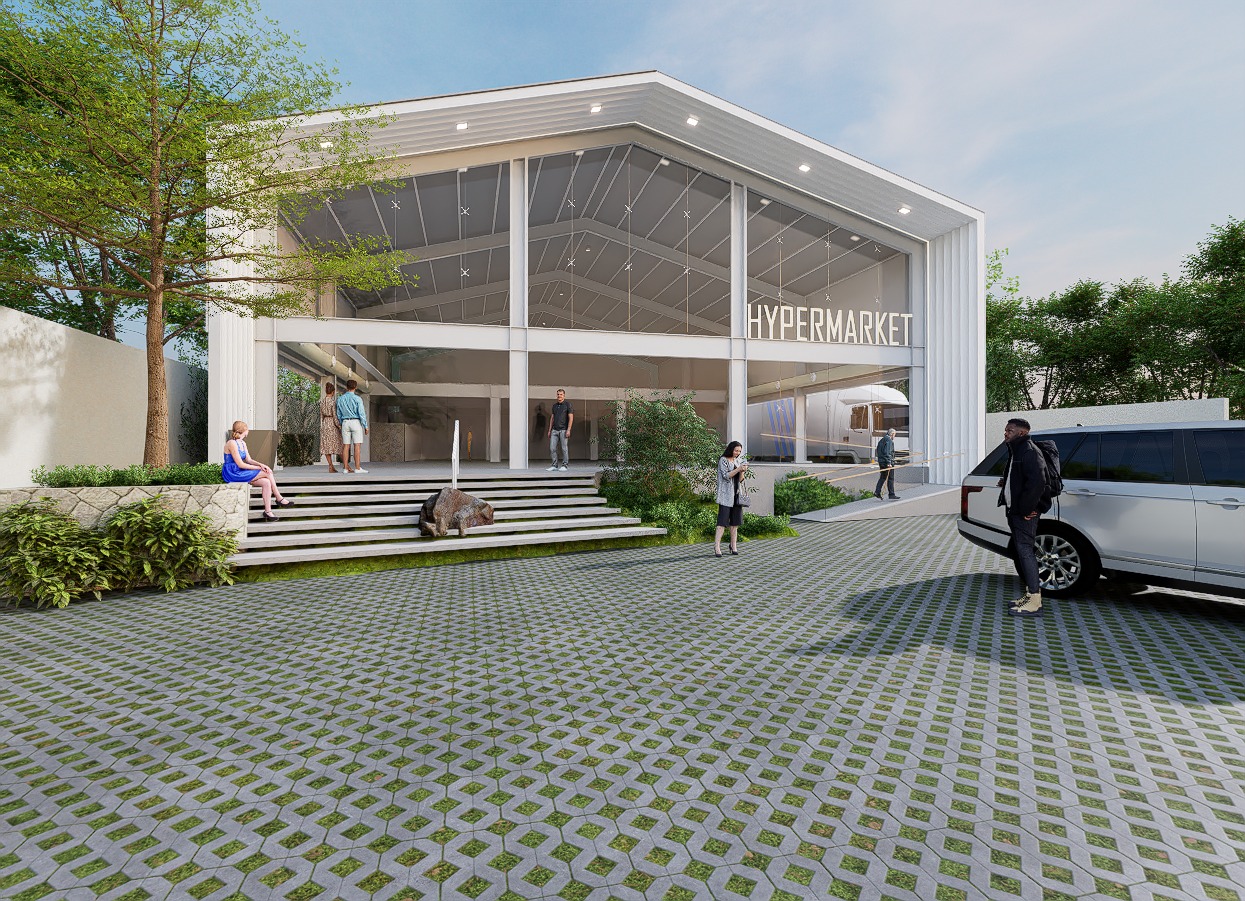 Front elevation of the planned Navjeevan hypermarket